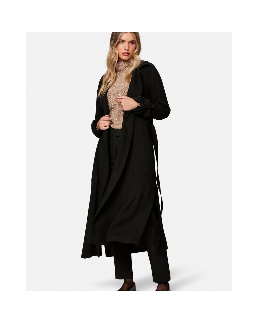 Helen Mcalinden Black Lydiah Crepe Trench
