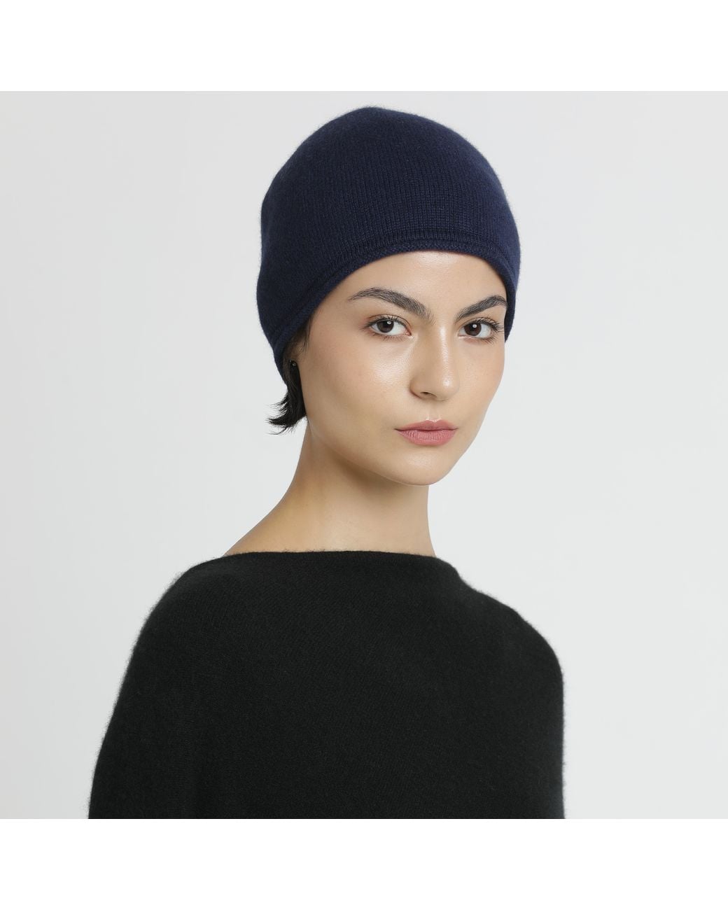 Pink Maharani Blue Knitted Winter Beanie –