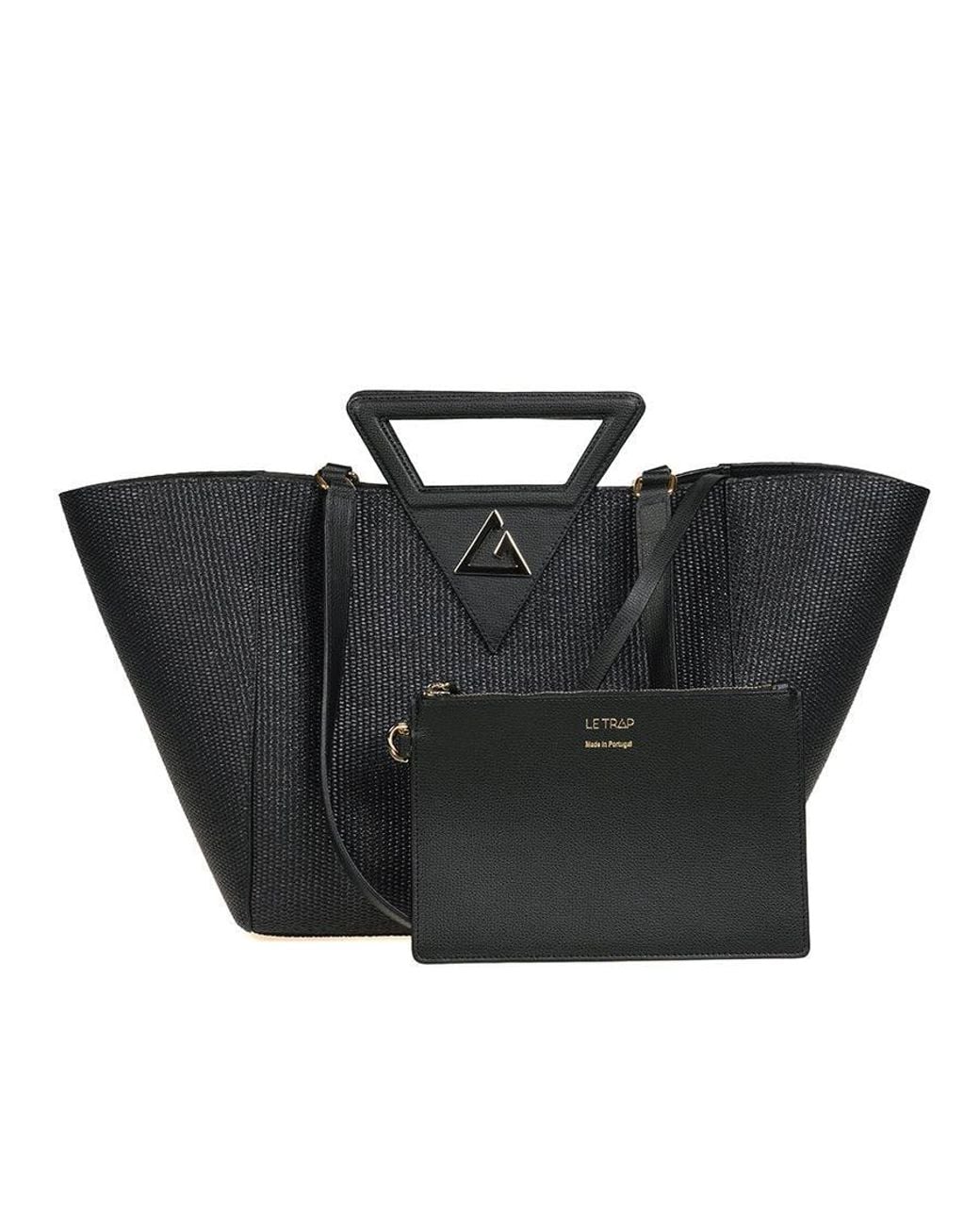 Le Trap Black Atenas Tote Bag Straw