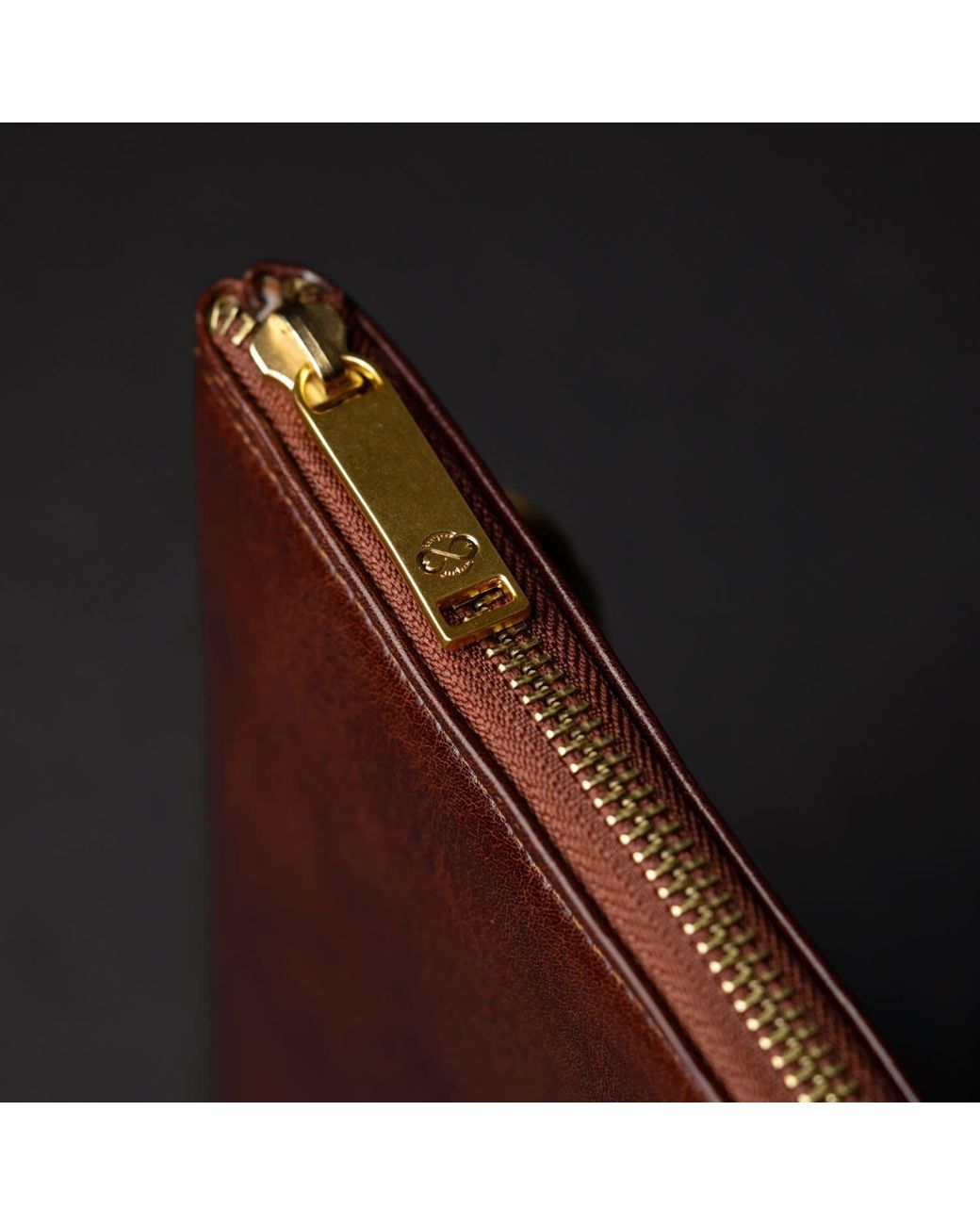 Time Resistance Brown Leather Clutch Purse for men