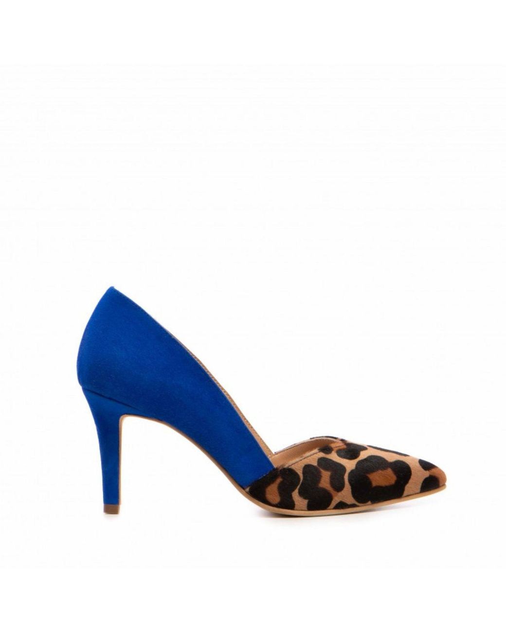 The 5Th Element Blue Ava Suede & Leopard Print Pumps