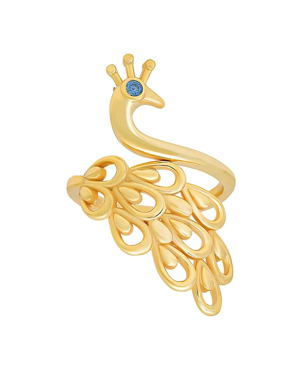 Kylie Harper Metallic Diamond Cz Peacock Ring