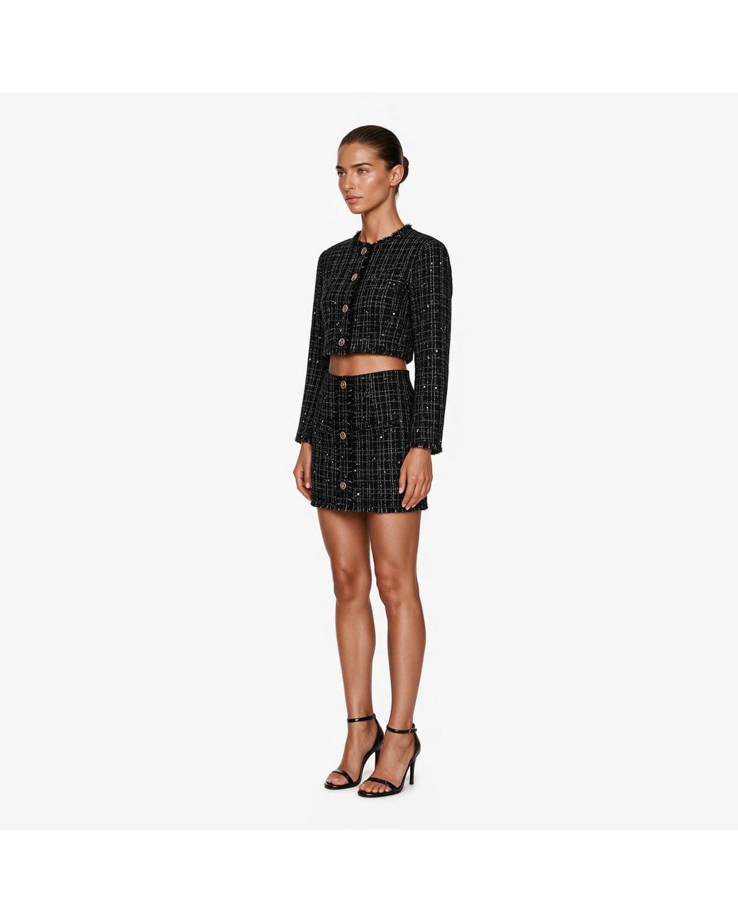 Second Skin Solution Black Asap Tweed Jacket