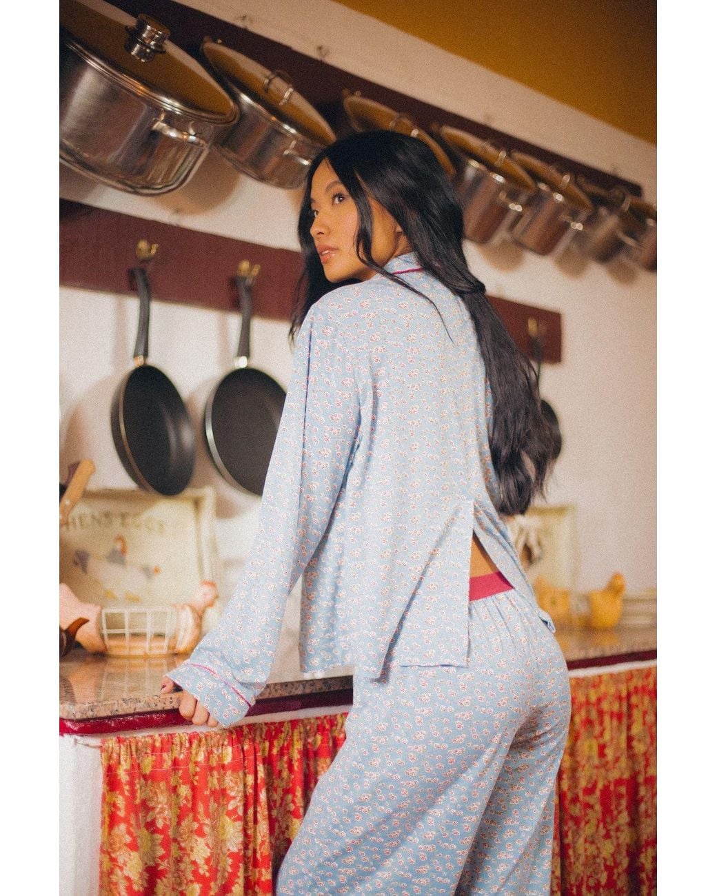 Wild Lovers Blue Edwina Pyjama Shirt