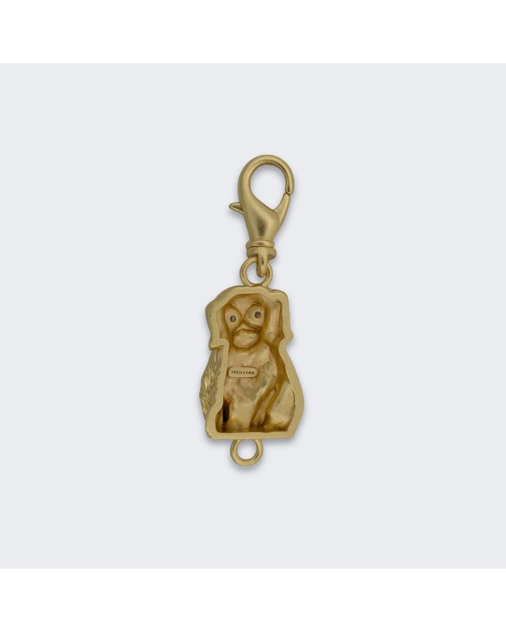 Frenvyrn Metallic Puppy Convertible Malachite Bracelet Bag Charm Medium