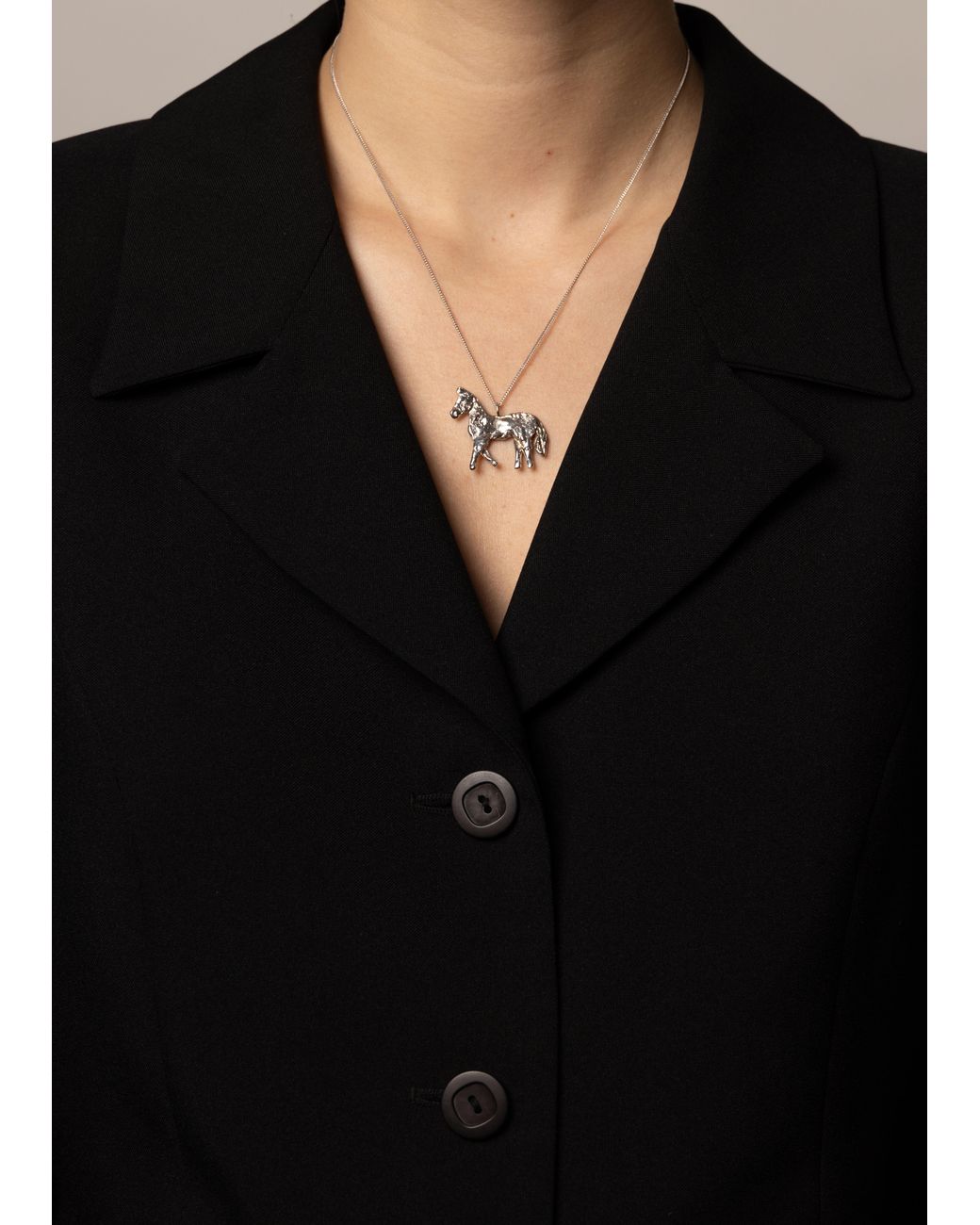 EVA REMENYI White Horse Necklace