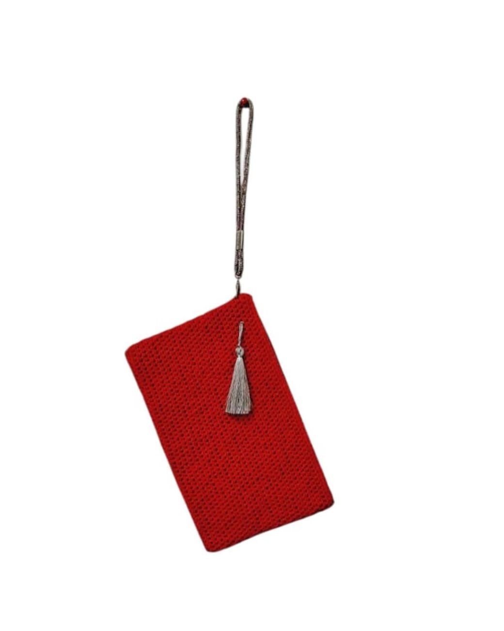 Springmoonatelier Red Handmade Clutch Bag – Elegant And Chic