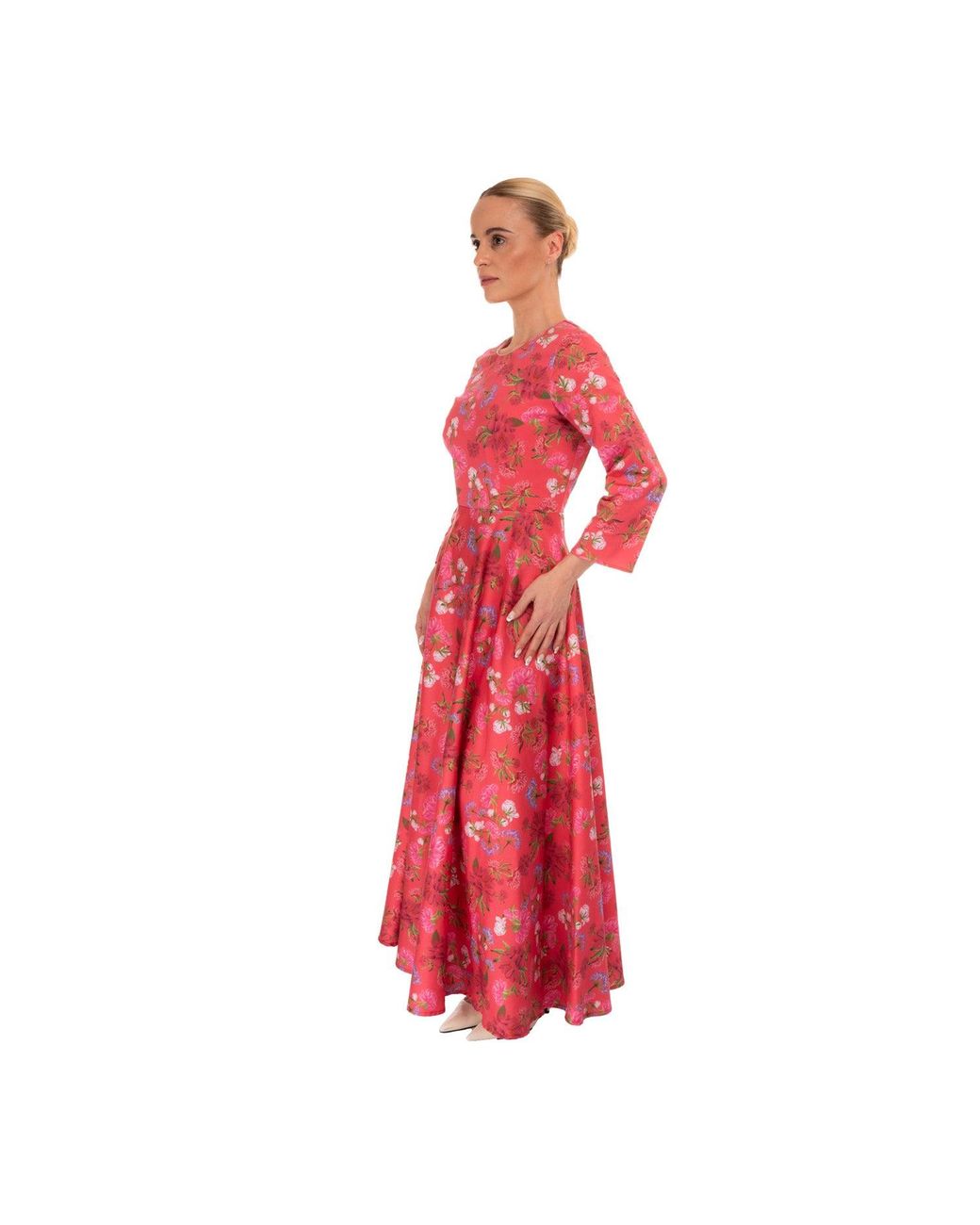 Sofia Tsereteli Red Floral Garnet Gown