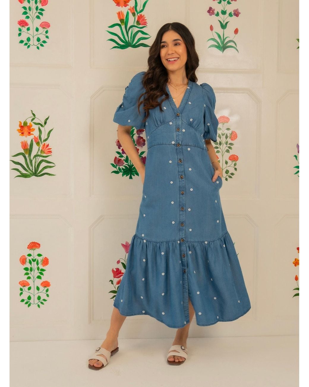 rose-nancy-mila-denim-tencel-daisy-embroidered-midi-dress-in-blue-lyst