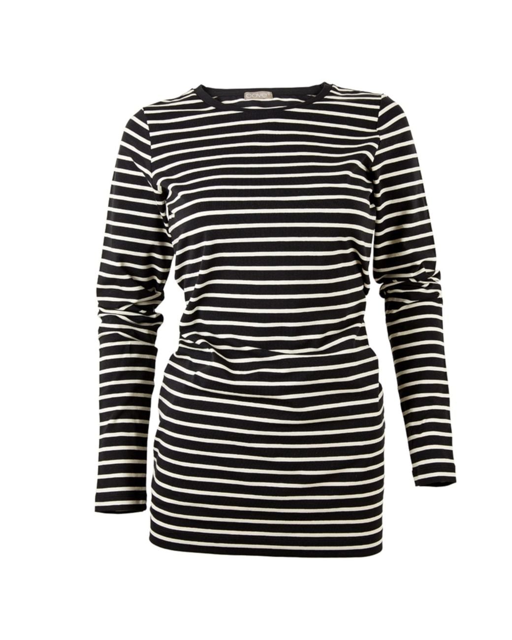 Cove Black Striped Long Length Layering Tee