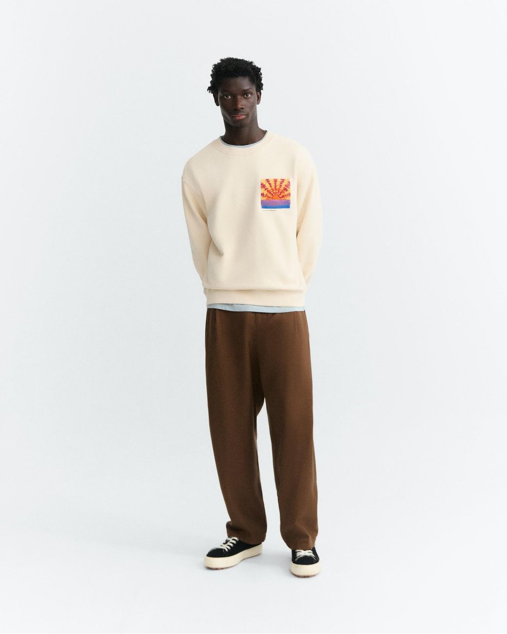 Thinking Mu White Blaze Leon Sweatshirt for men