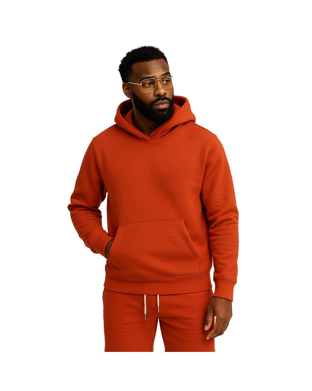 DAVID WEJ Red Enzo Cotton Hoodie for men