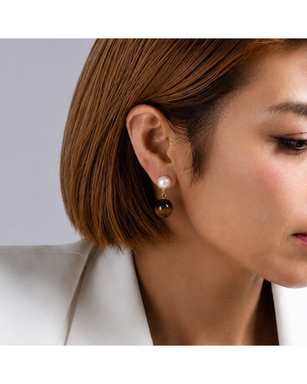 VIEA Multicolor Asa Tiger Pearl Earrings