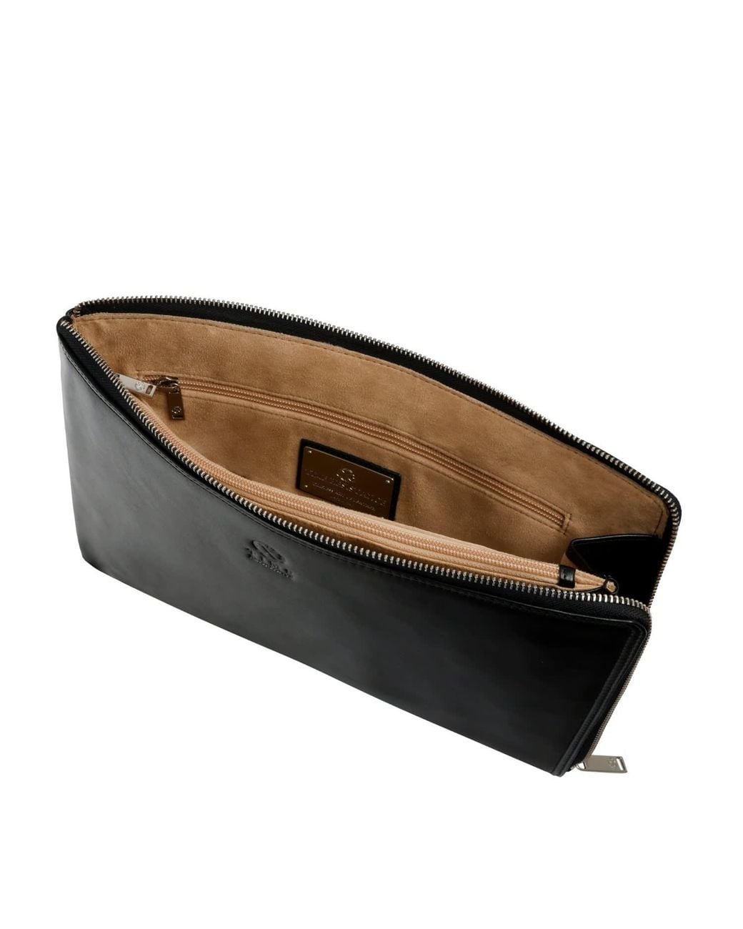 Time Resistance Black Leather Clutch Purse for men