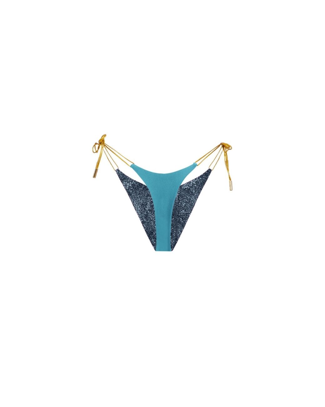Capri Swim™ Blue Mosaic Reversible Thongkini Bottom