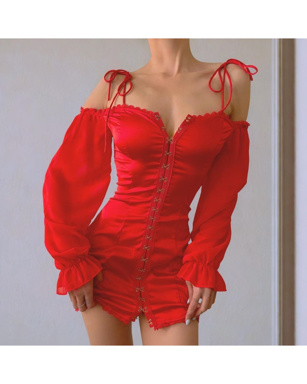 Empress Mimi Red Heartbreaker Mini Corset Dress