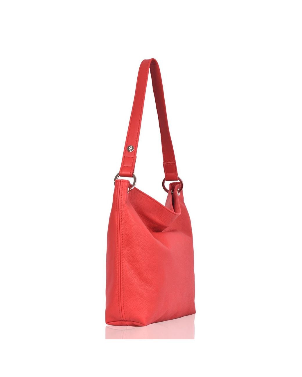 Owen Barry Red Leather Shoulder Bag Chilli Hesta