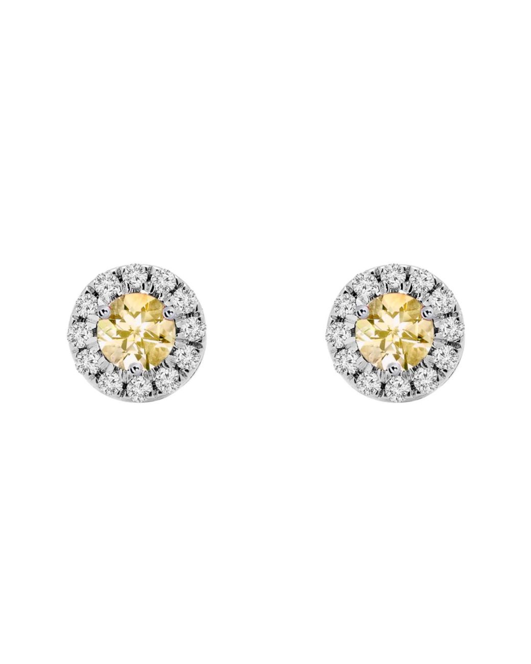 Augustine Jewels Metallic Birthstone Halo Earrings