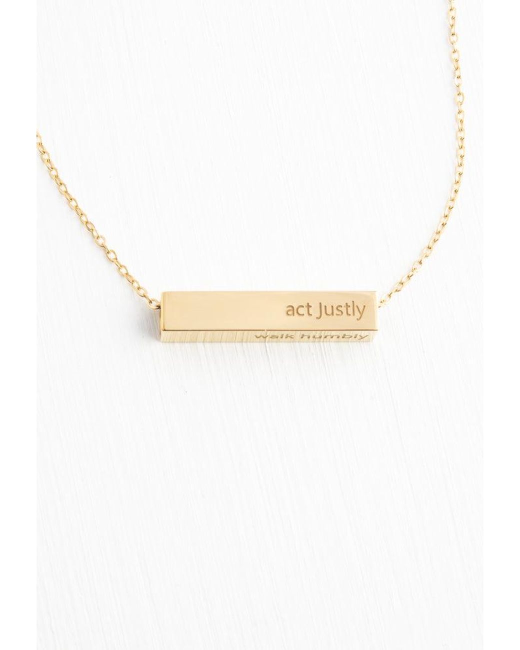 Starfish Project Metallic Walk Humbly Bar Necklace