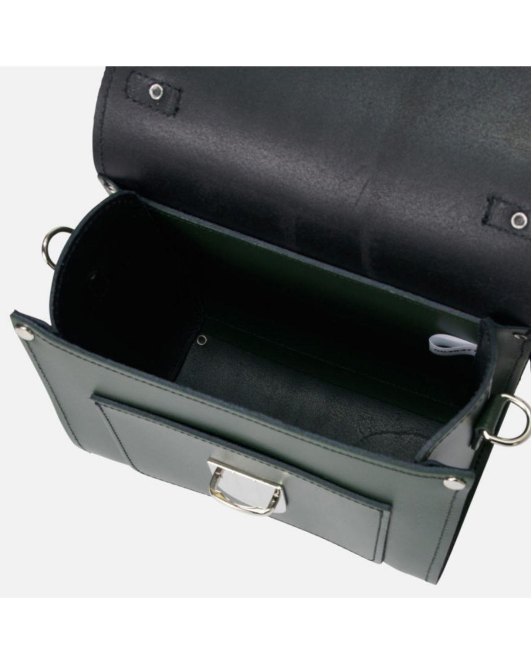 Zatchels Green Handmade Leather Sugarcube Plus- Ivy