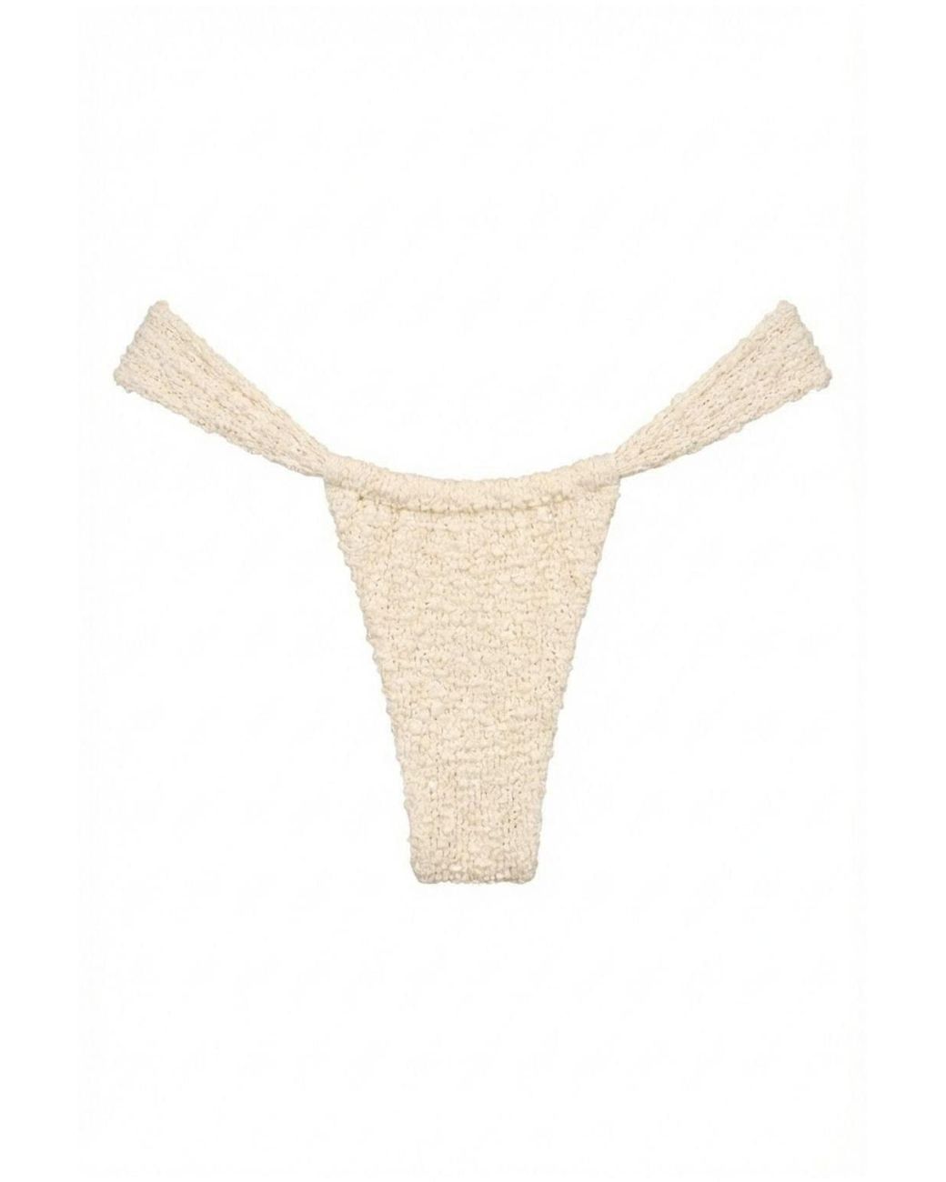 Montce White Neutrals Amalia Texture Sandra Bikini Bottom