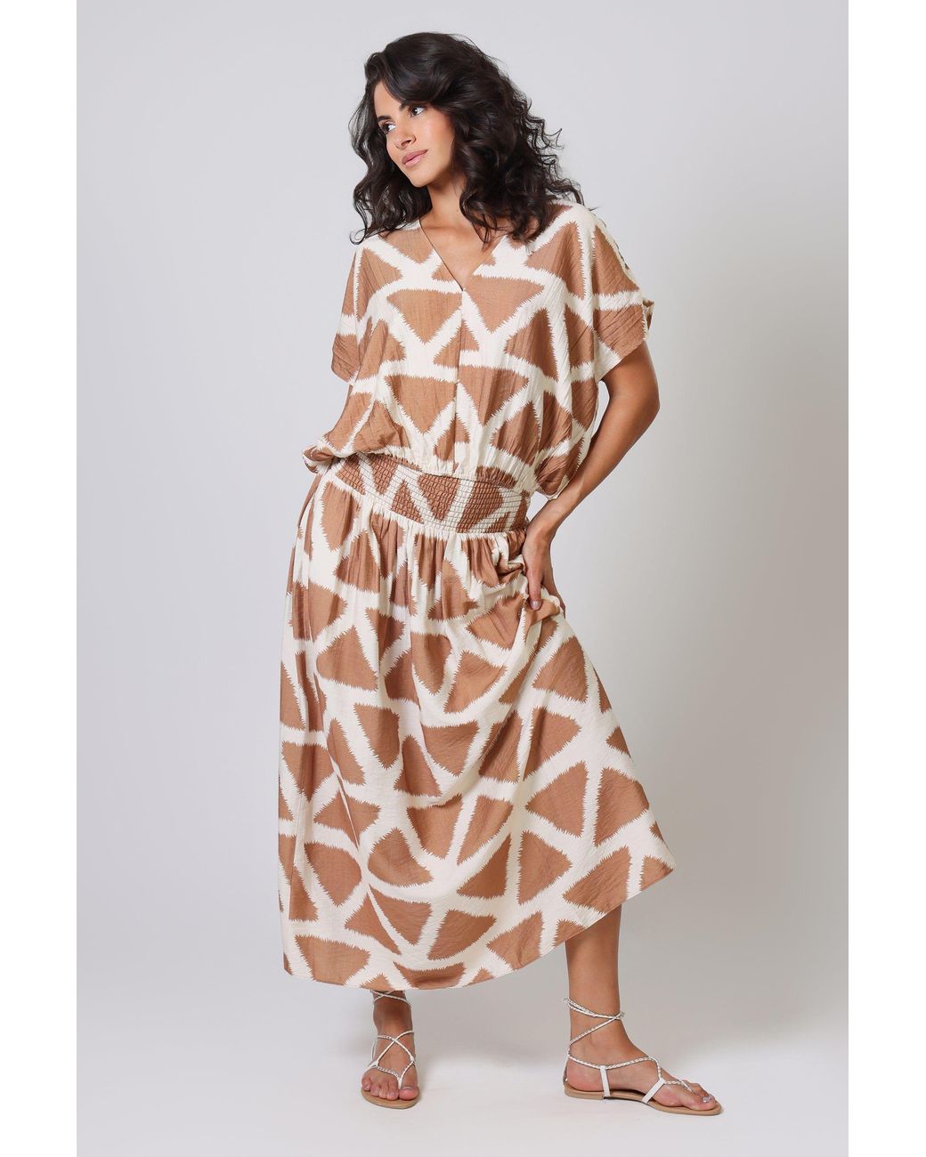 Traffic People Pink Neutrals Broken Promises And Geometric Print Whispers Top