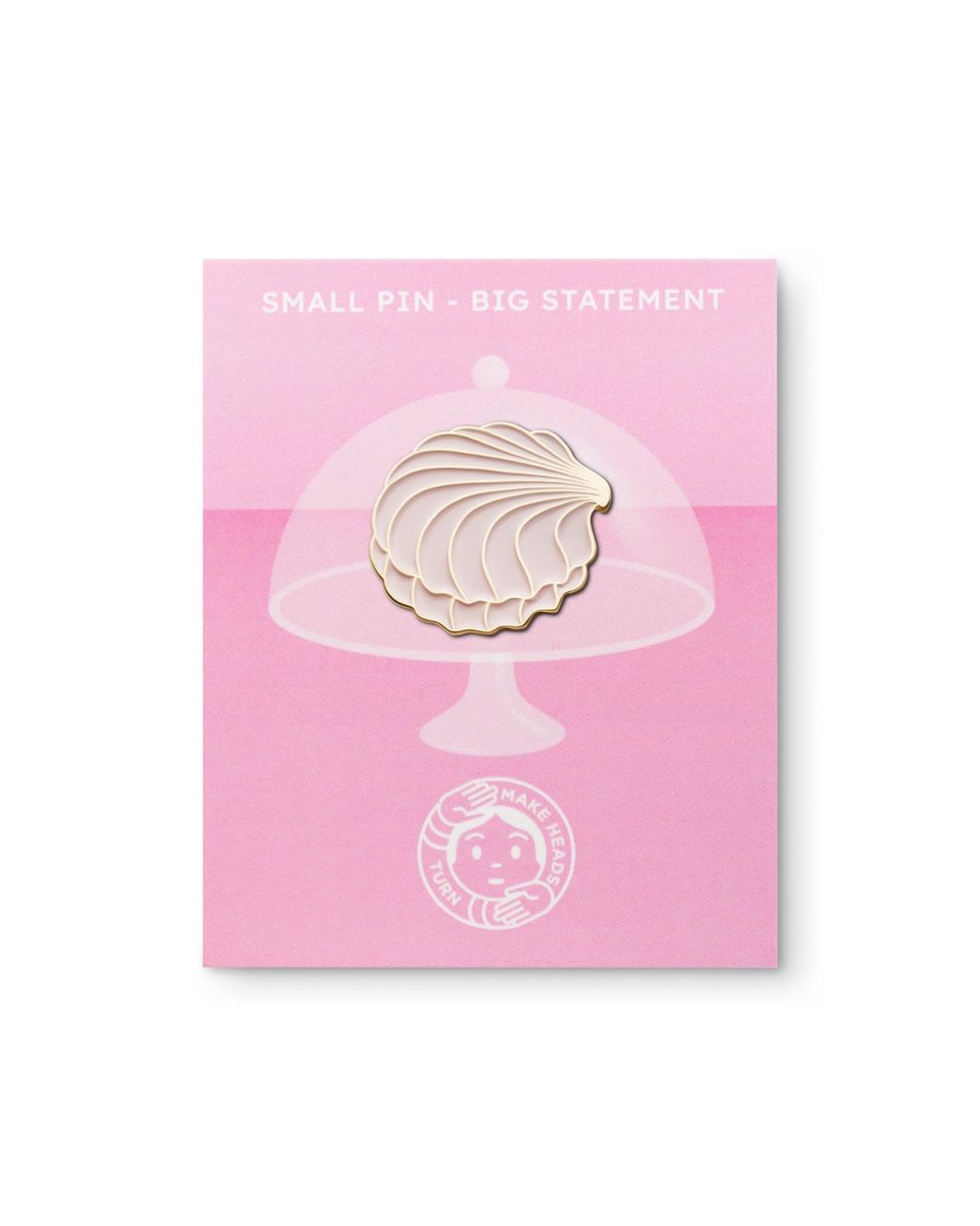 Make Heads Turn Pink Enamel Pin Marshmallow