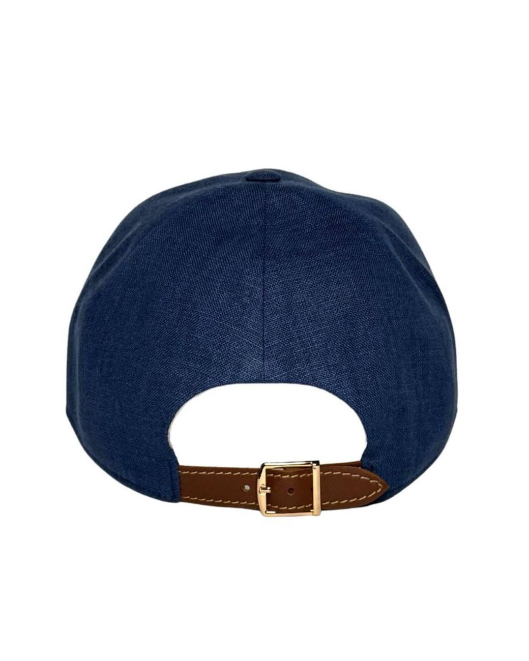 Cachemio Blue Minimalist Linen Baseball Cap for men