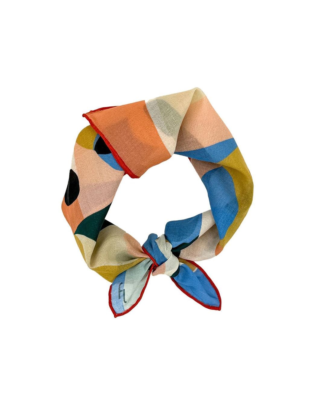 Folie Living Blue Kaleidoscope Of Memories Cotton Scarf Small