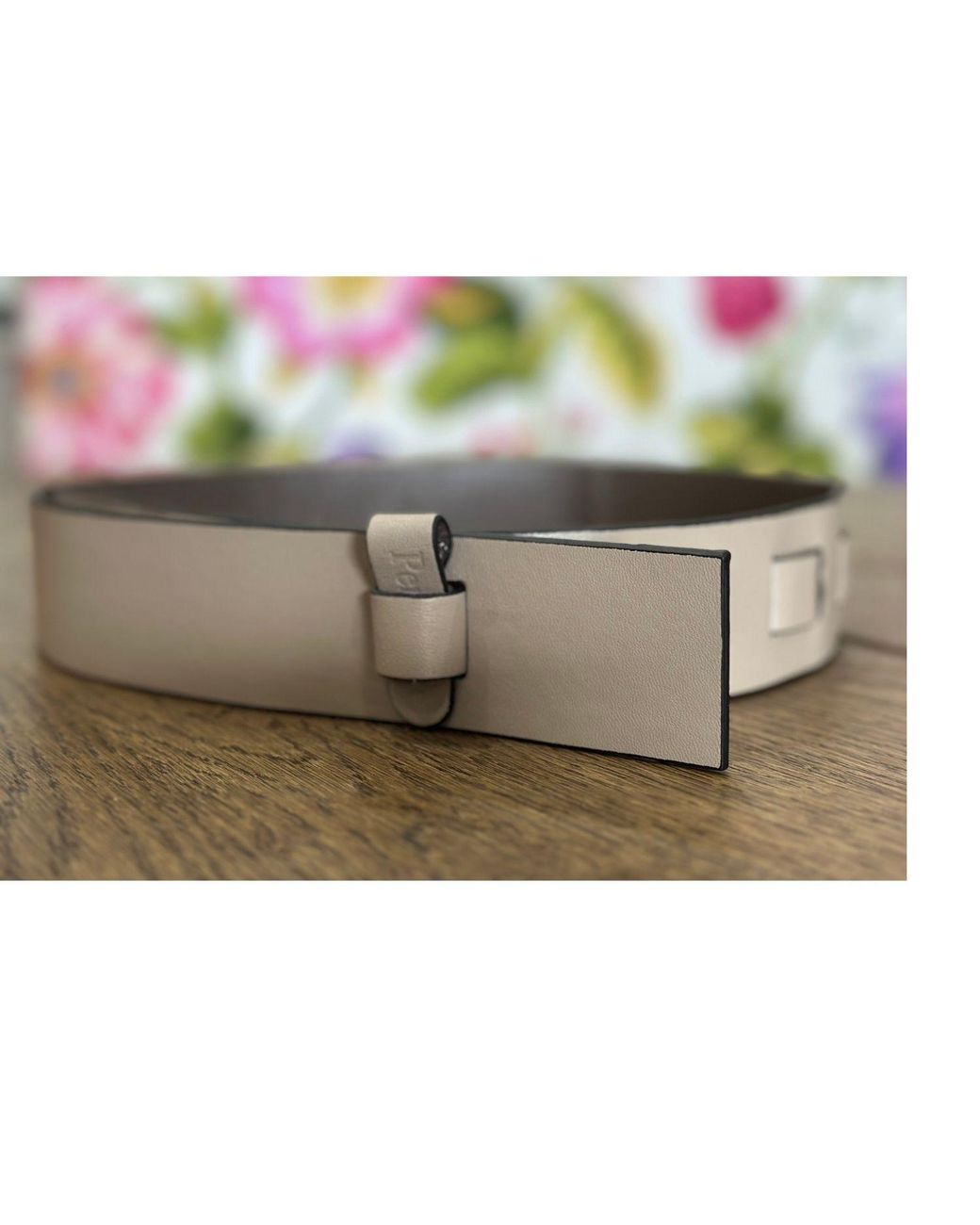 Perlavera Black Sandra Leather Belt Light-Dark Reversible