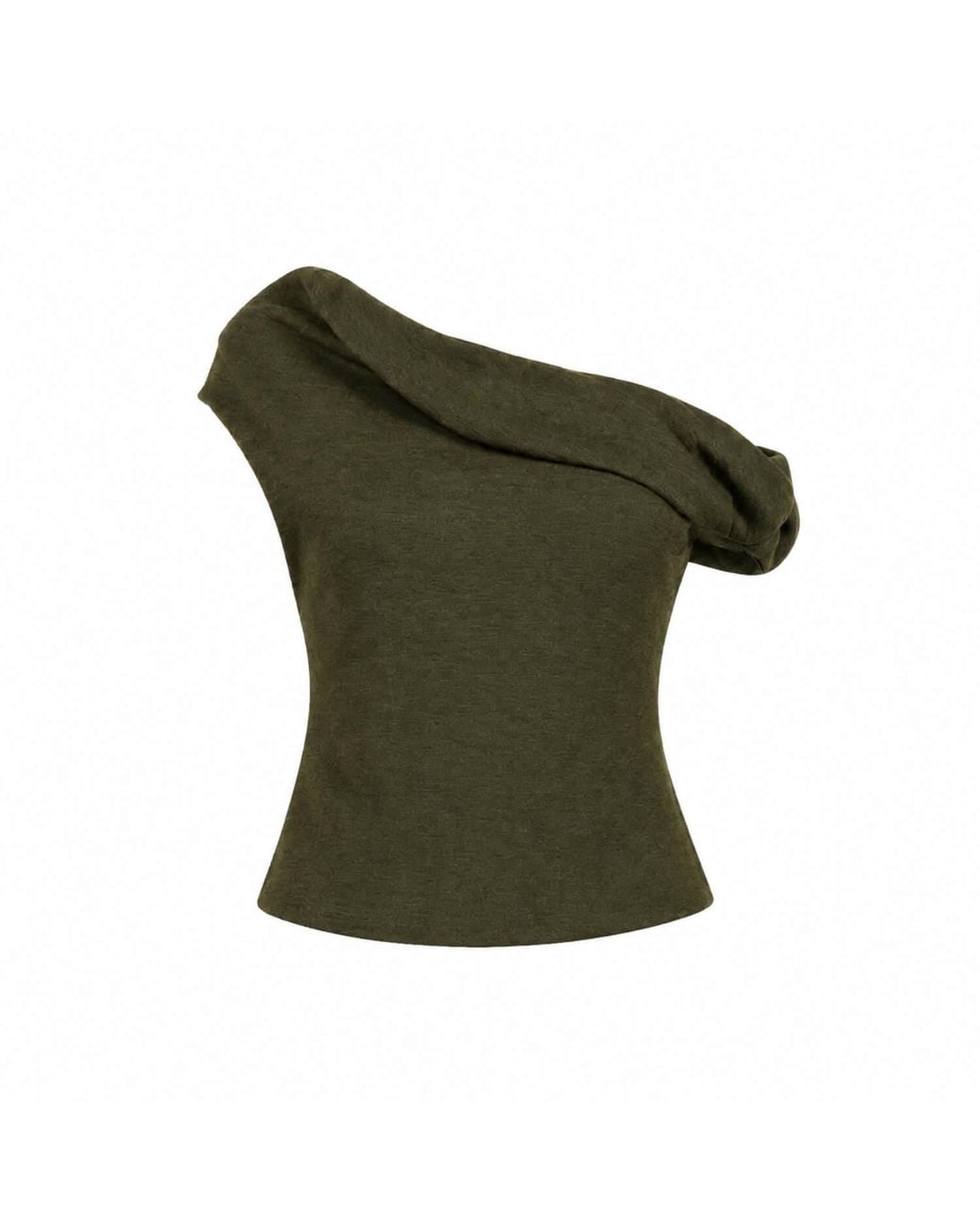 Elamins Green Shoulder Twist Top