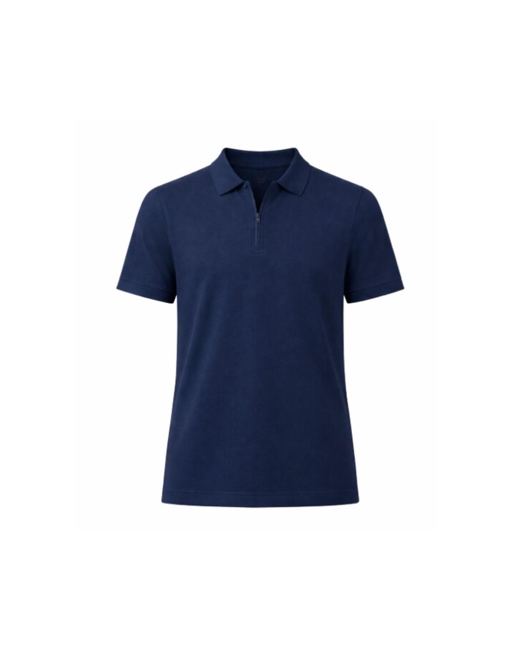 Nuvv Collection Blue Zip-Neck Polo Lightweight Knit for men