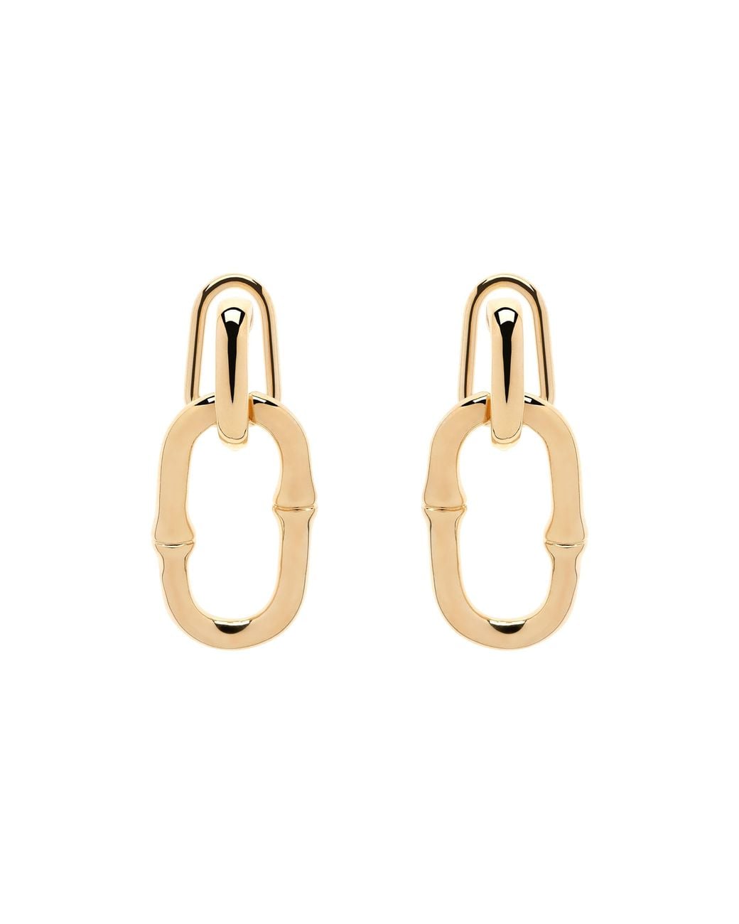 Emma Holland Jewellery Metallic Bamboo Hoop Clip Earrings