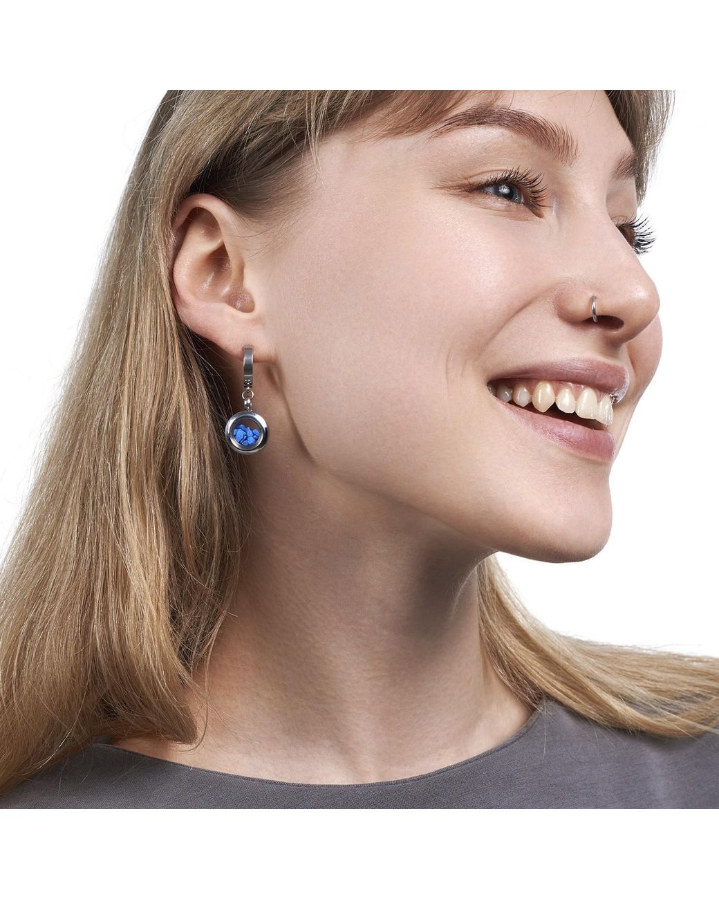 My Little Nature Blue Dangle Earrings