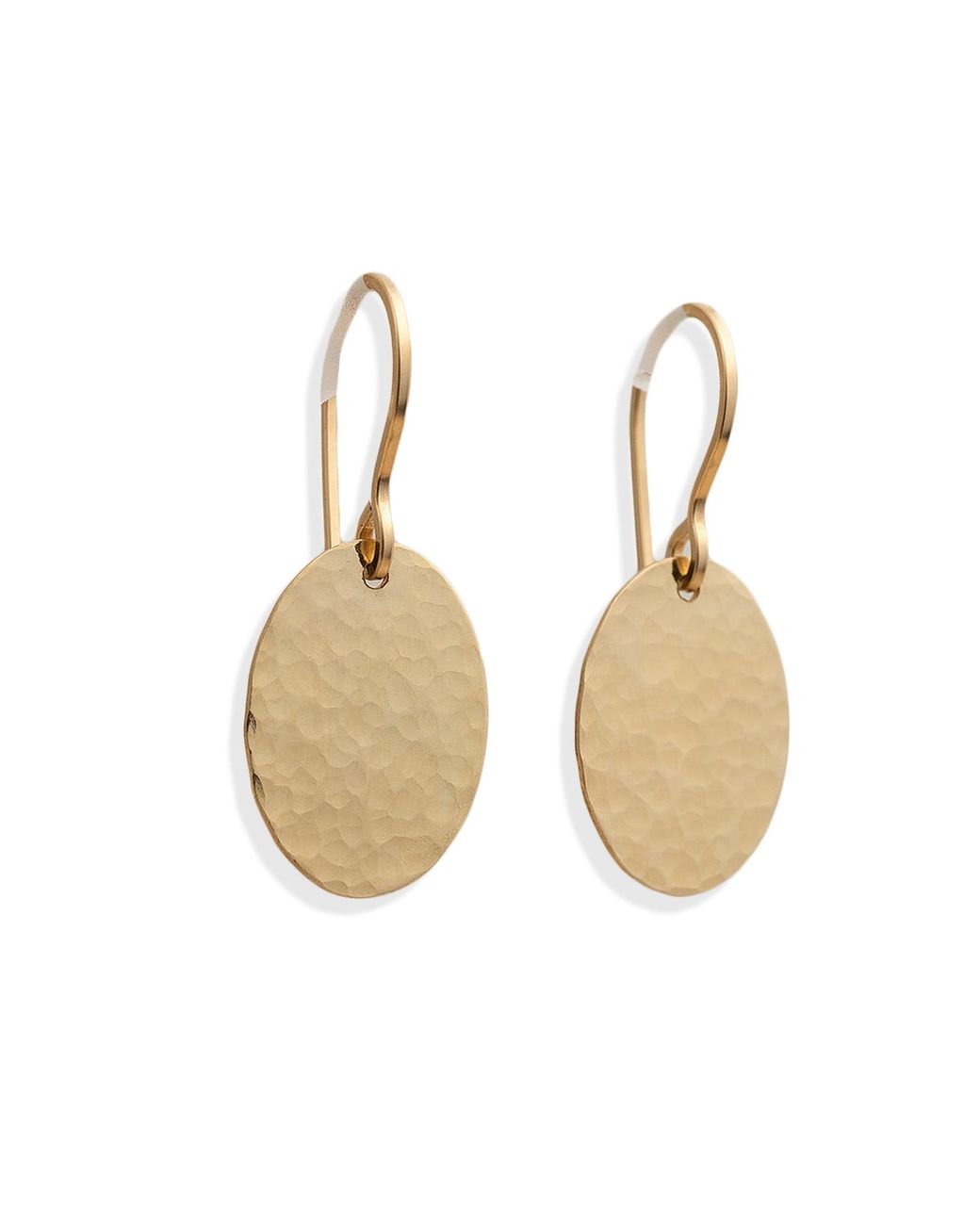 Kate Koel Metallic Textured Filled Oval Drop Earrings Vintage Style Statement Dangles