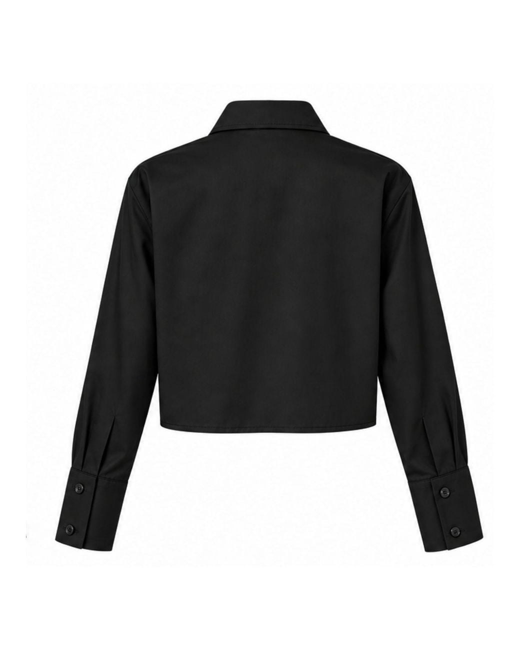 Ma Mulier Black Crystal Crop Shirt