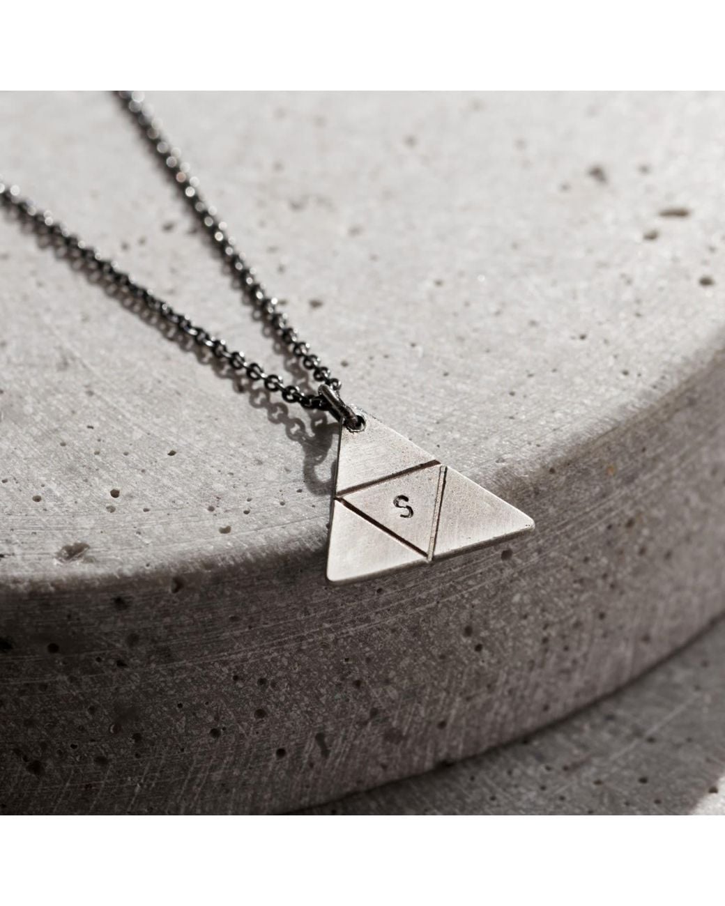 Posh Totty Designs Metallic Sterling Silver Men's Prism Necklace for men