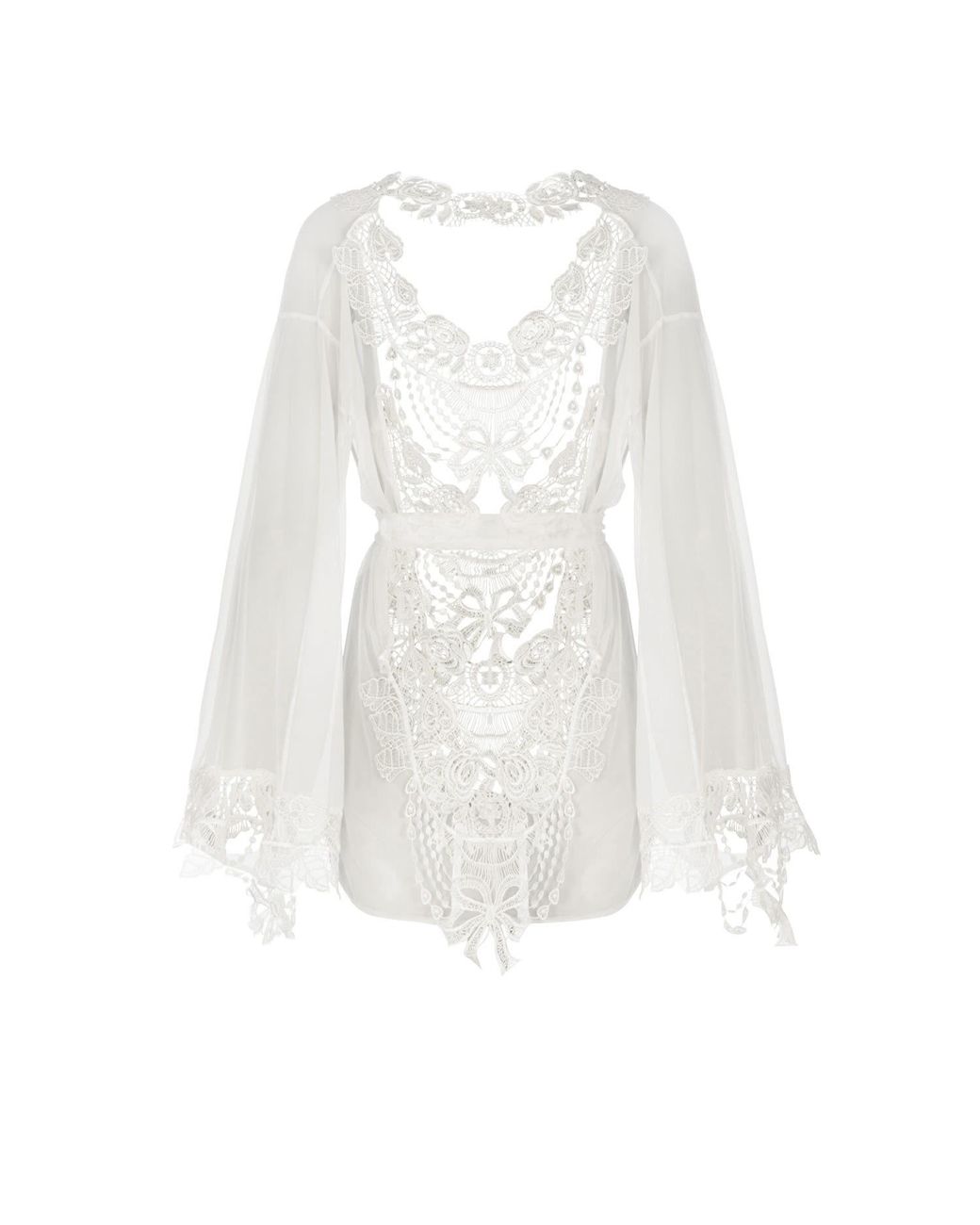 Belle -et-BonBon White Limited Edition Crystal Ivory Bisoux Bridal Kimono