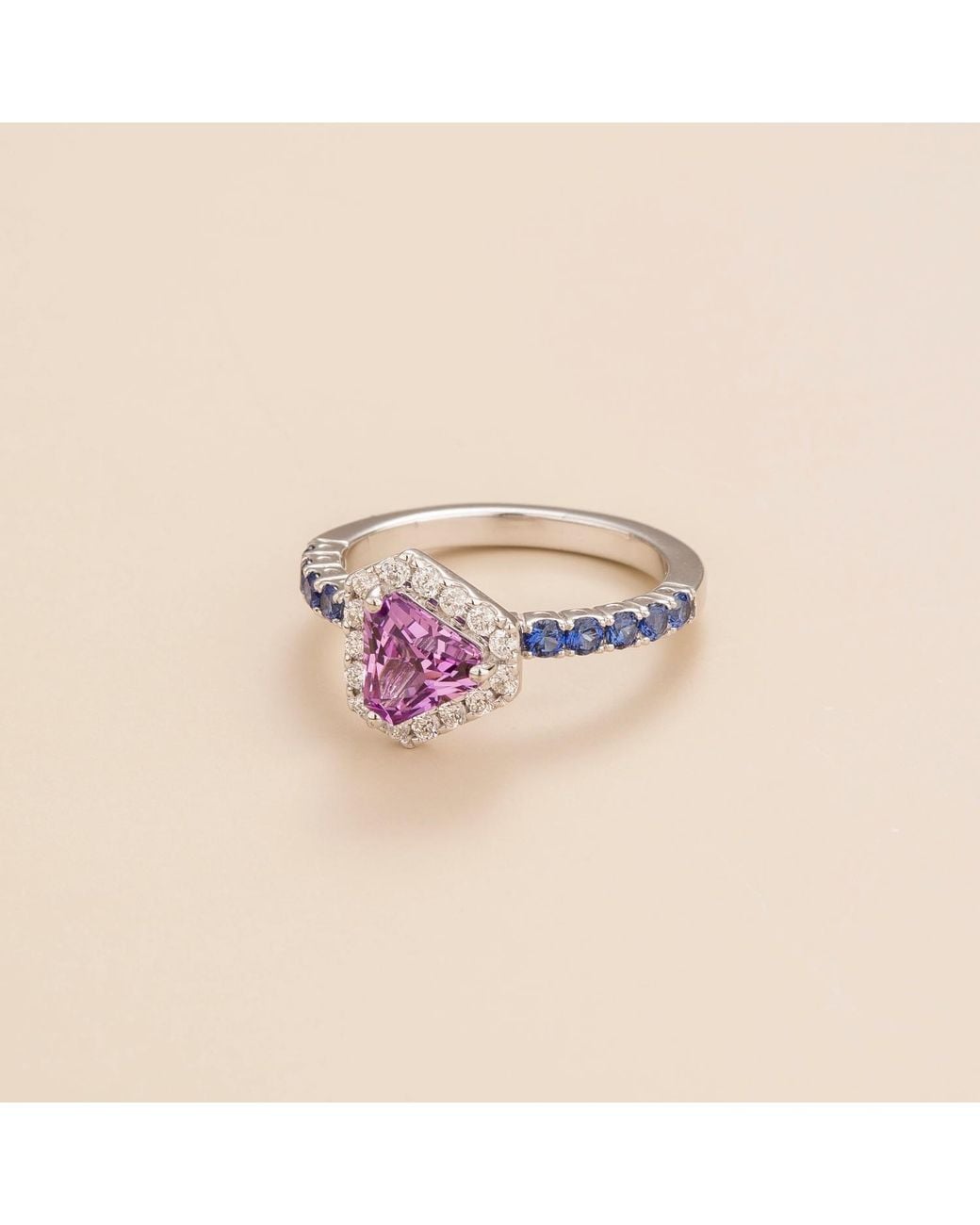 Juvetti Multicolor Diana Ring Sapphire Sapphire Diamond