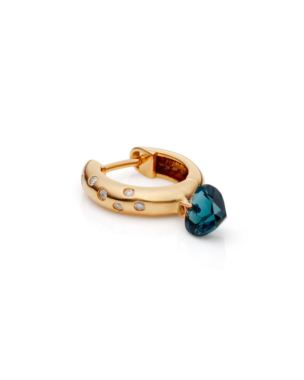 Preeti Sandhu Metallic Rangoli Sapphire Hoops