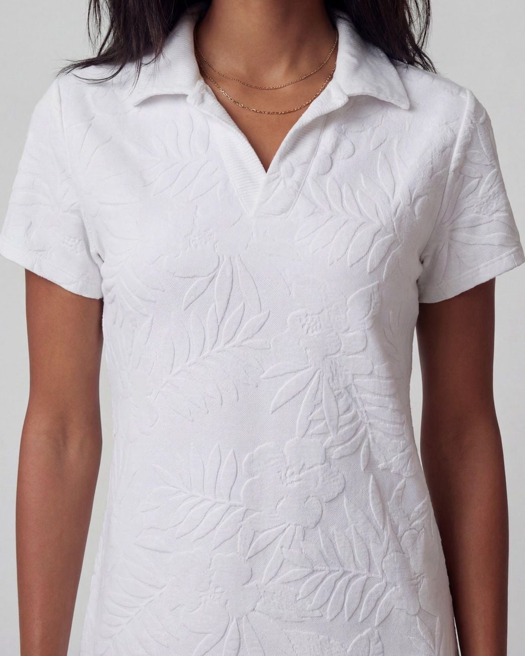 Lords of Harlech White Josephine Terry Toweling Dress
