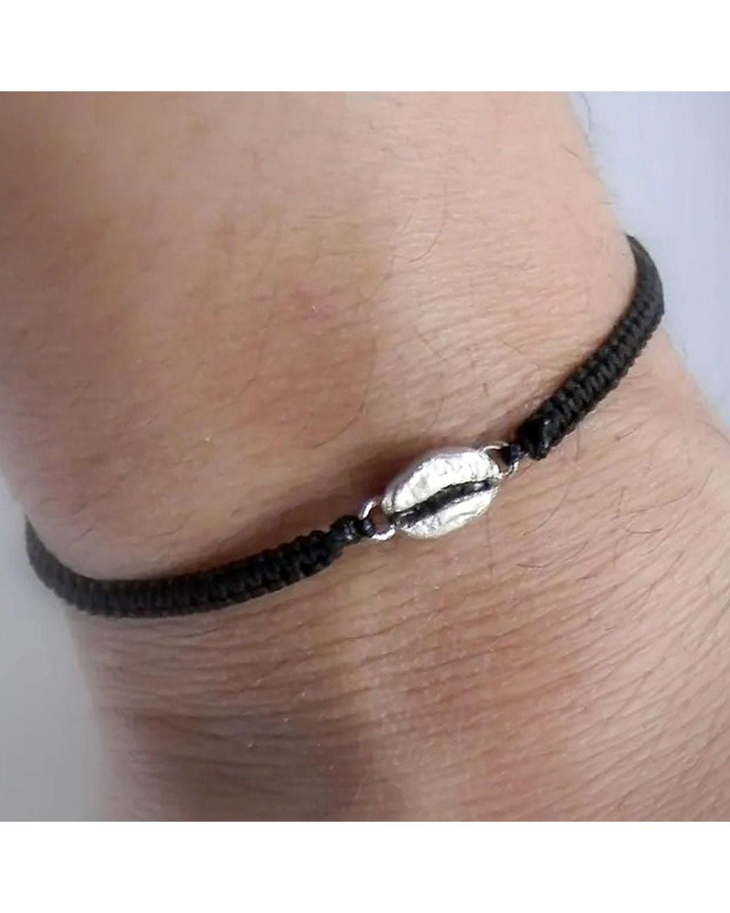 Mother Nature Jewelry Brown Coffee Bean Bracelet, Handmade Dainty Coffee Charm