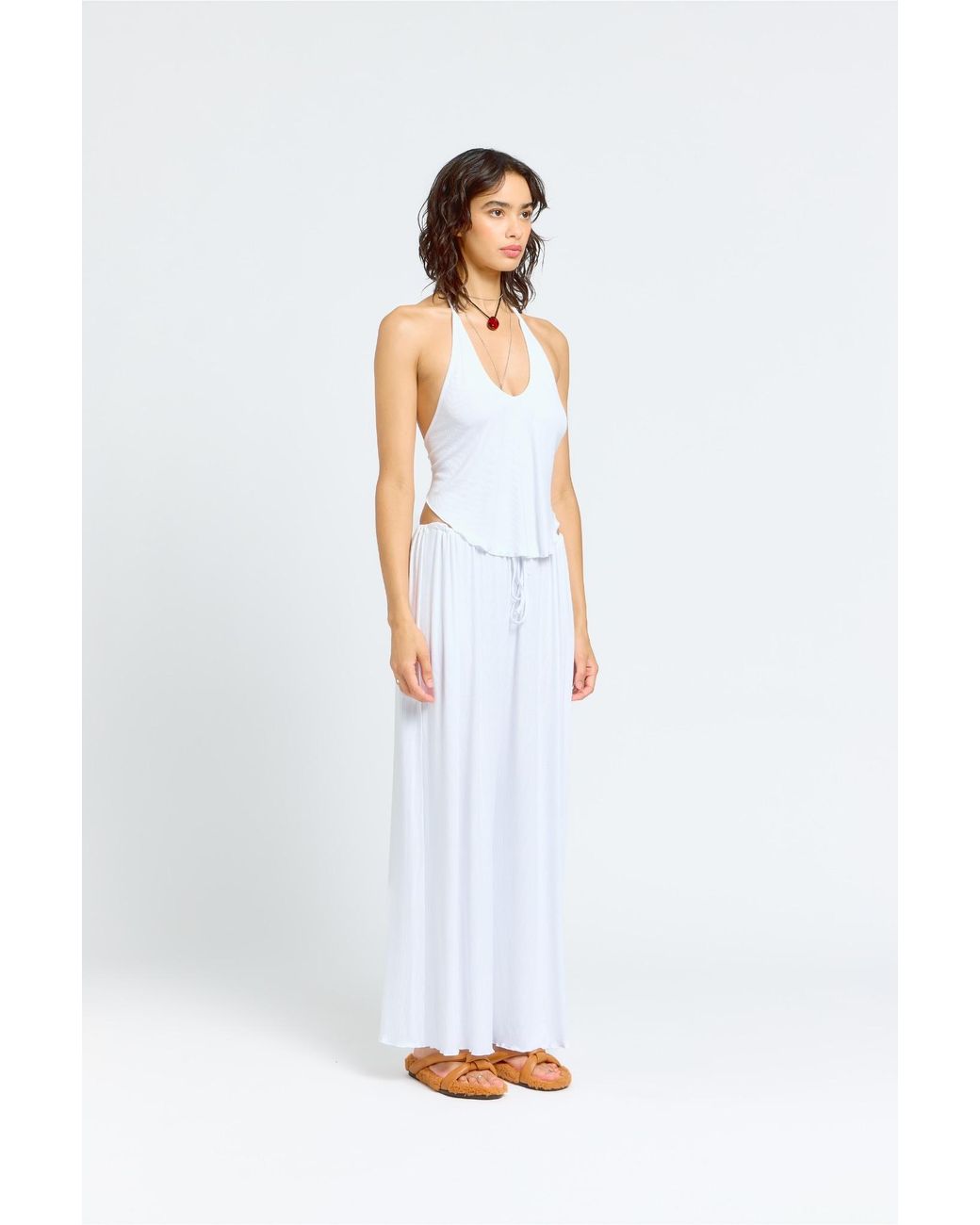 Sâb Studio White Isla Halter Top