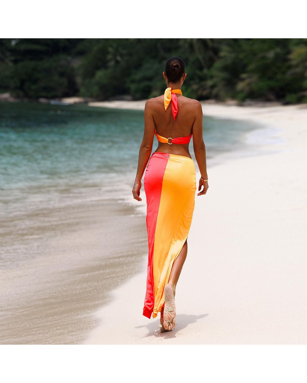 Ak Royalty Resortwear Red St Tropez Set