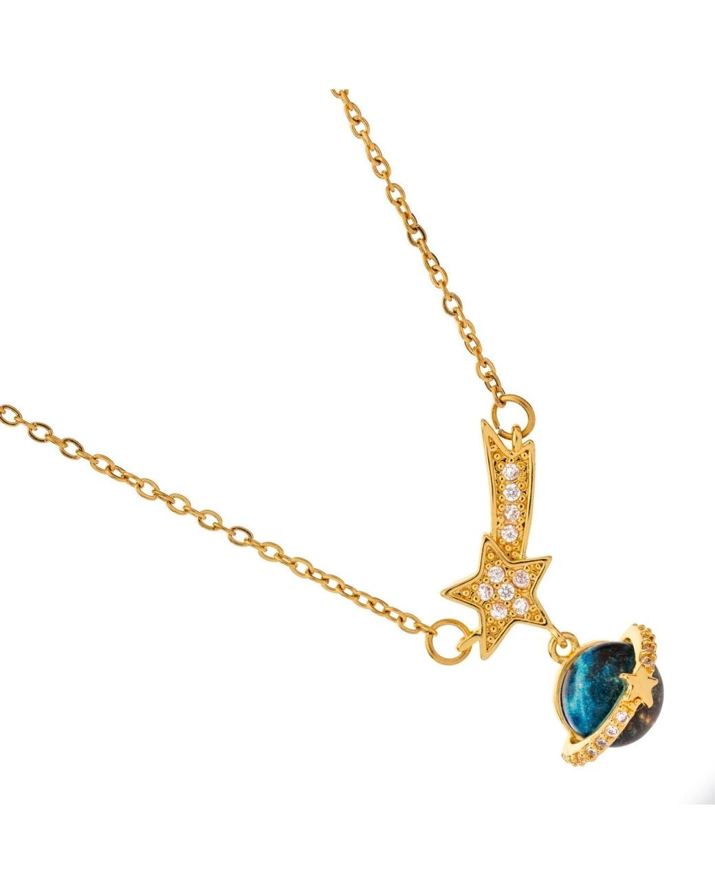 Ebru Jewelry Metallic Cosmic Journey Opal Star Necklace