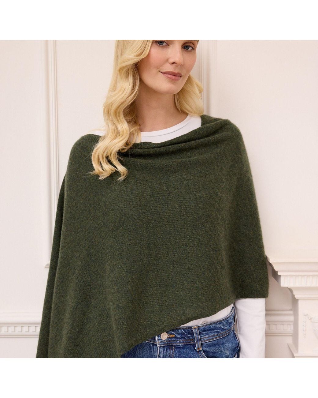 Cove Green Lucy Multi Way Cashmere Wrap