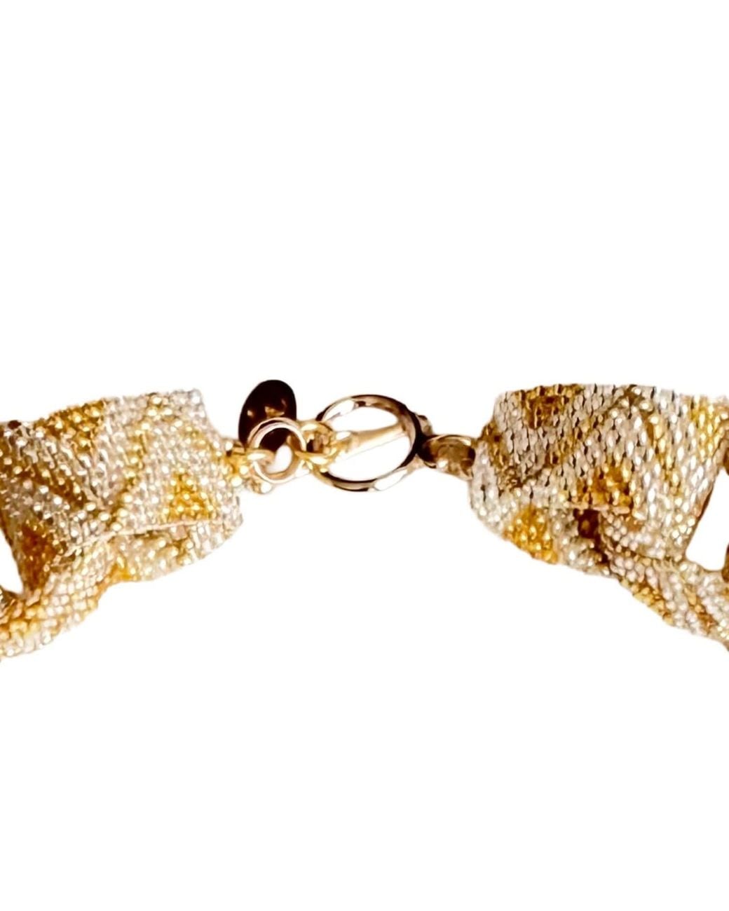 Iliana Arrazola Metallic Bold Chunky Link Necklace, And, Glass Beads, Beaded Jewelry