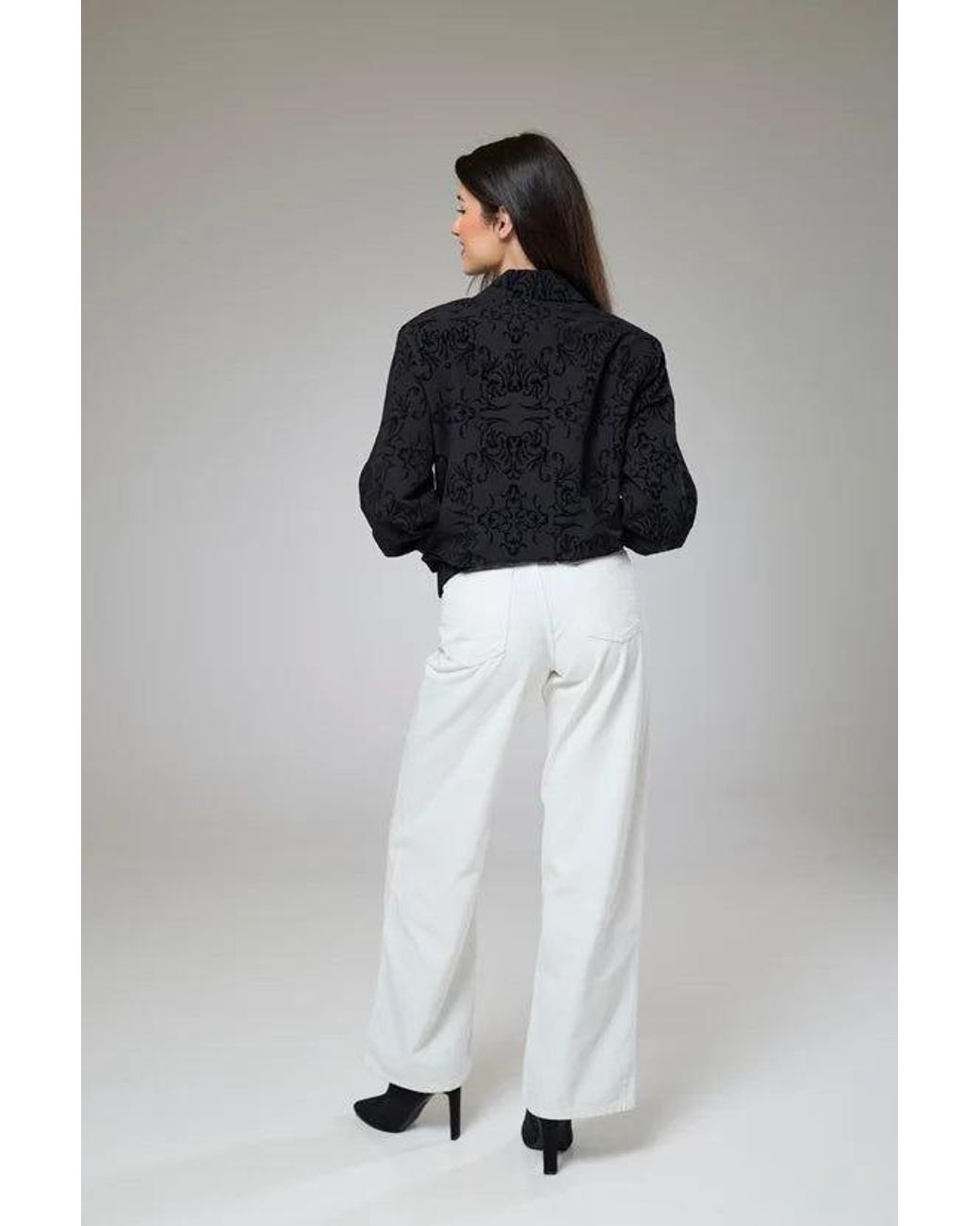 Lioness by Tf Black Vintage Velvet Bomber Jacket
