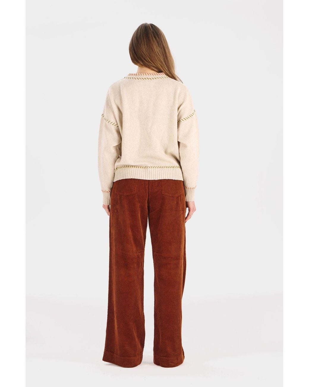 Komodo Red Lola Organic Cotton Corduroy Trousers