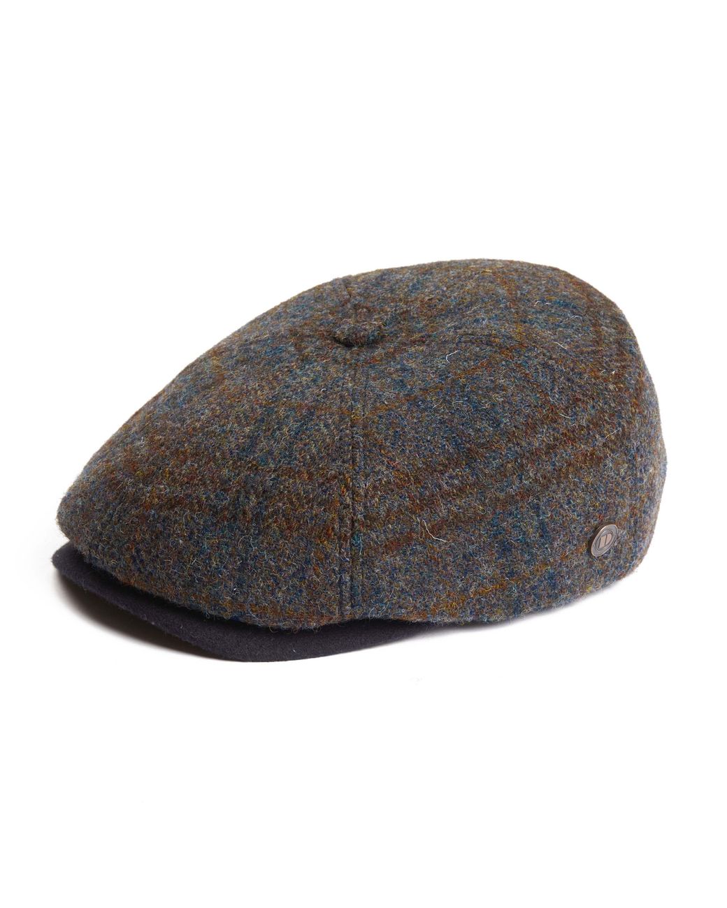 Dasmarca Hats Gray Aaron Harris Tweed Wool Cap With Earflaps for men